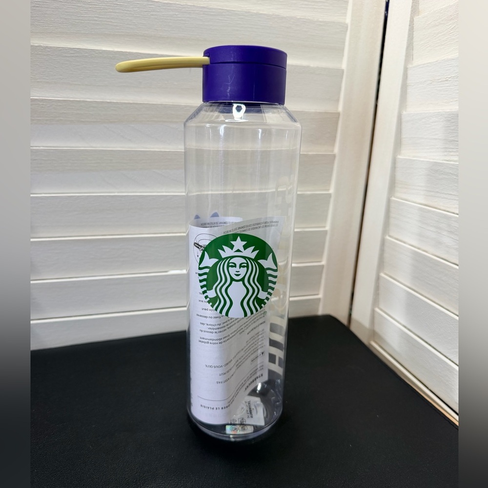 NWT Starbucks Clear Tumbler with UW Huskies logo